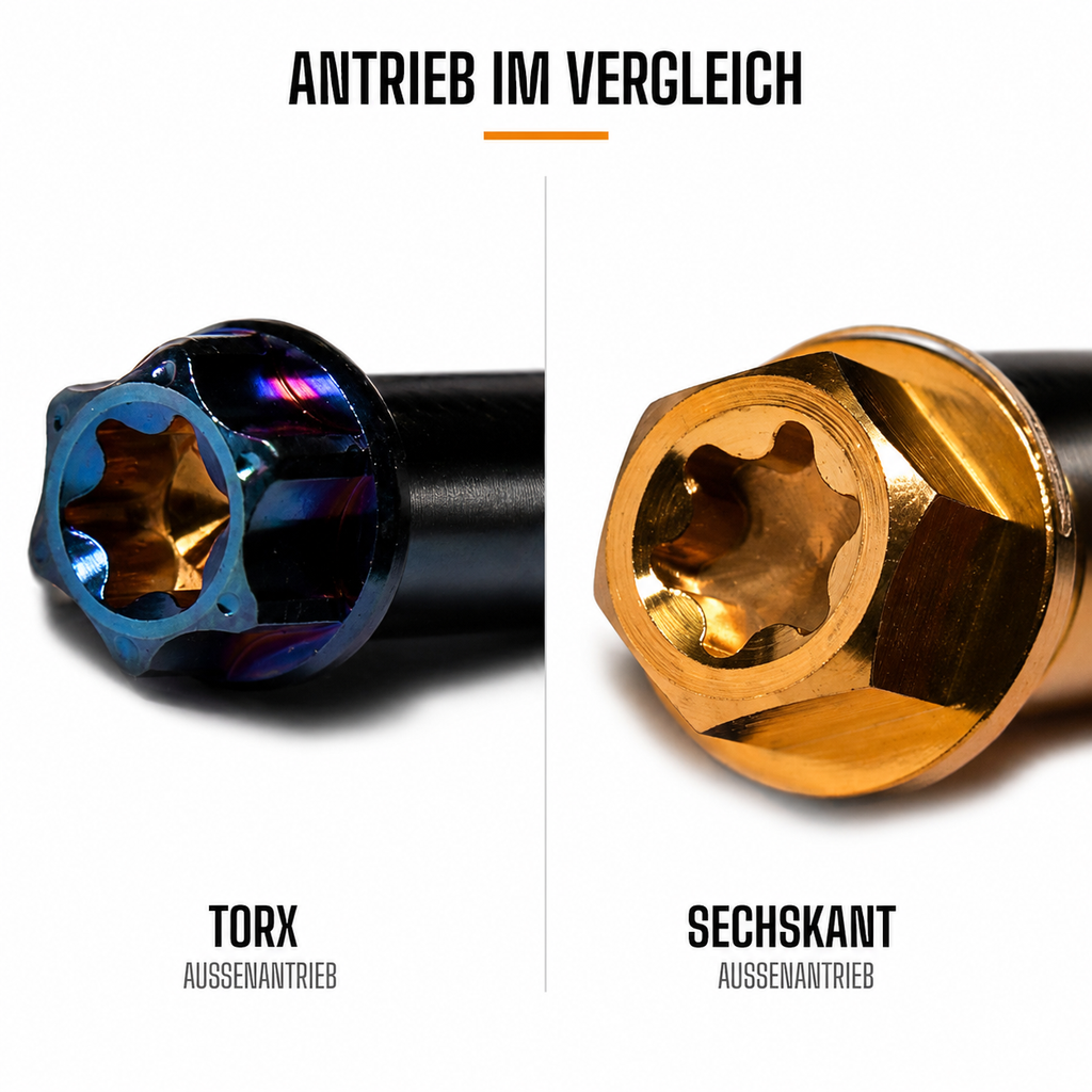 Titanschrauben Lampenhalterung
